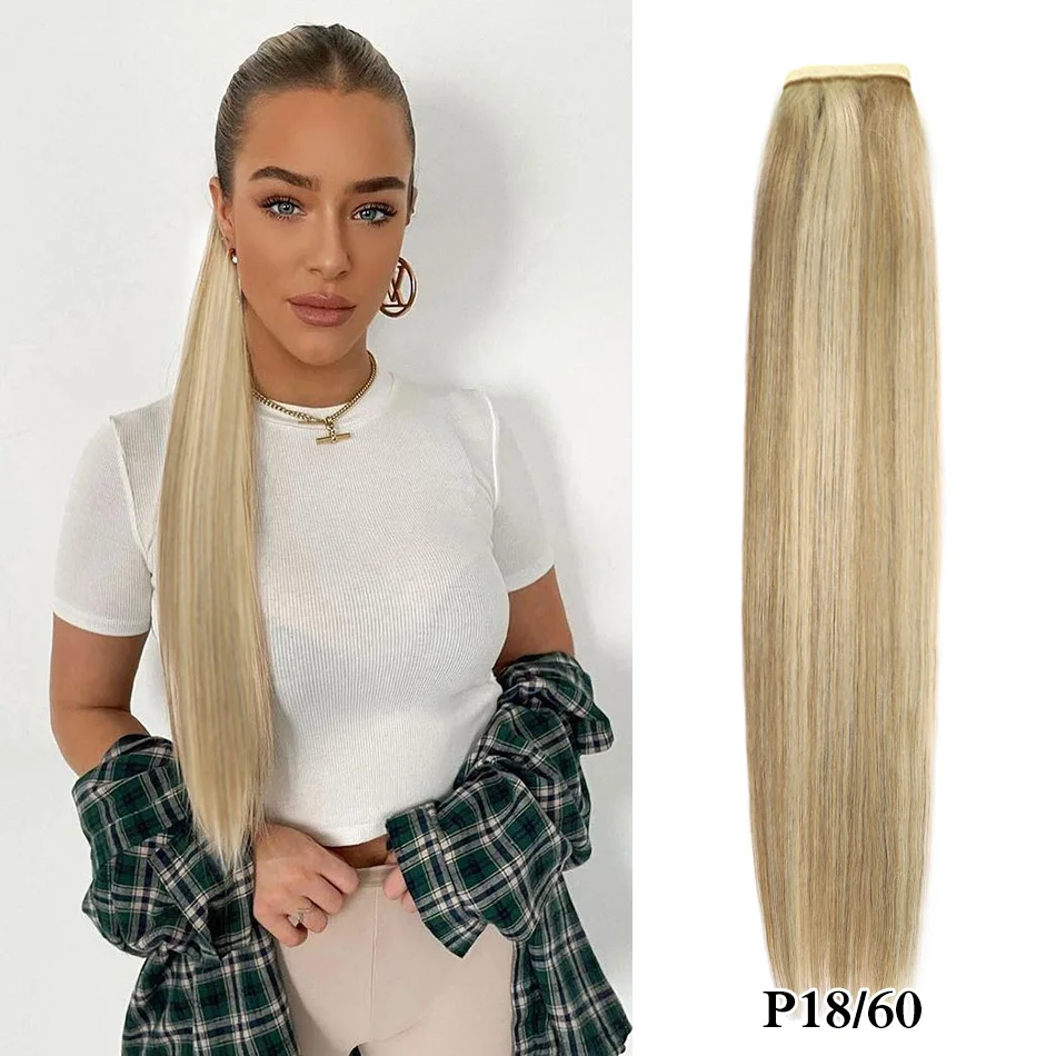 Human Hair Extensions Real Beauty Human Hair Ponytail Extensions Wrap Around Ponytail Clip In Hair Pieces