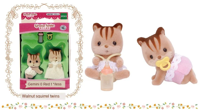 Sylvanian Families серия Twins 32218 белая мышь 51238 хомяк 32318 ореховая белка игровой дом