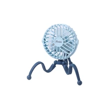 Mini Octopus Fan Clip-on Stroller Fan with Light, Portable Air Cooler Small Personal Cooling Tool 3 Speed 360 Rotation
