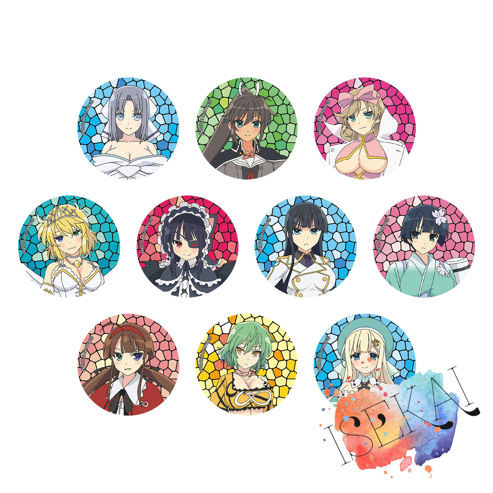 Senran-Kagura игровой значок аниме Homura Yumi Haruka Ryona Mirai Ikaruga Yomi Yozakura Ryobi Hikage металлический