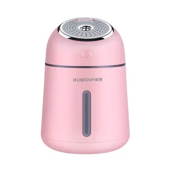 

4 In 1 Mini USB Fan Small Q Humidifier Air Purifier Essential Oil Aroma Diffuser Ultrasonic Car Fogger with LED Night Light