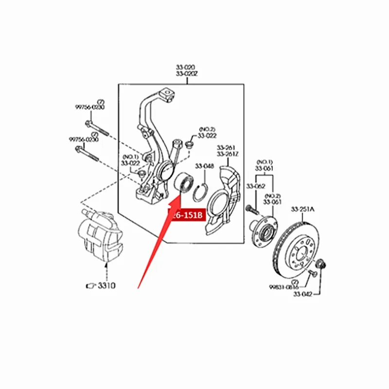 ڵ     GA2A33047 FB0126151A GEAT33048 OK9A233047 For Mazda XEDOS 6 RX7 Mk MX-6 323 C IV 626 Mk