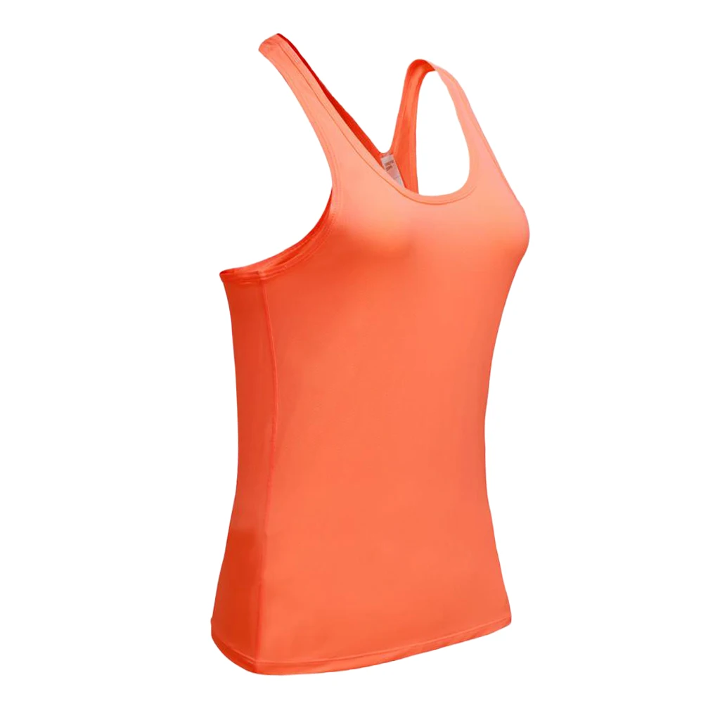 Женский спортивный жилет без рукавов, растягивающийся жилет на лямках для йоги, велоспорта, прогулок, пеших прогулок - Цвет: Orange S