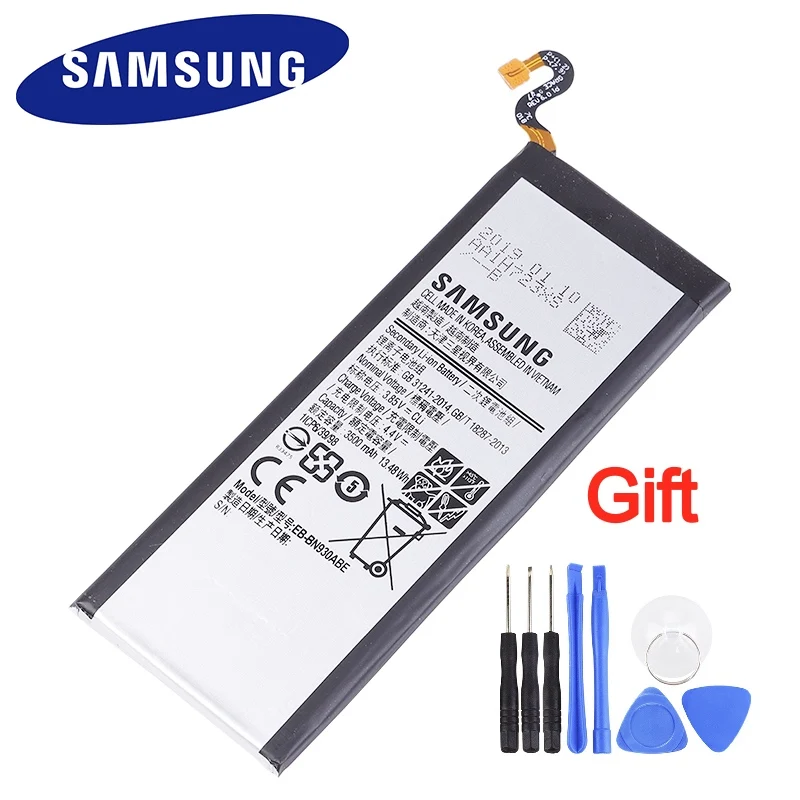 Литий Полимерный Аккумулятор Akku для Samsung Galaxy Note 7 оригинальный запасной аккумулятор 3500 мАч +