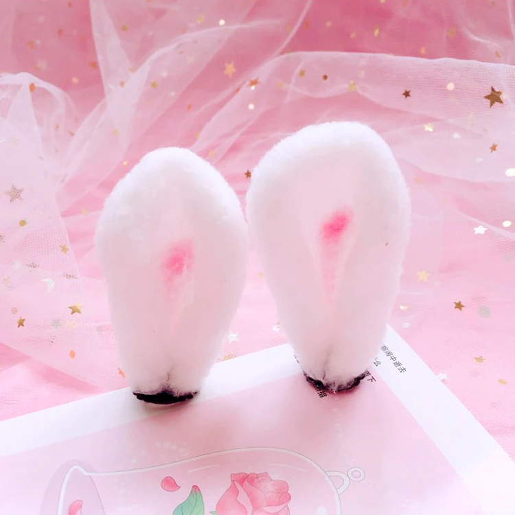 Hair clips (pair) Мягкие японские игрушки для девочек ручной работы DIY мягкий милый пушистый кролик заколки «кошачьи ушки» повязка Косплей Аксессуары для волос - Цвет: Hair clips (pair)