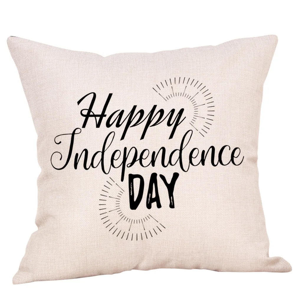 Наволочки подушки льняные наволочки Happy Independence Наволочка на подушку 8,9 - Цвет: E 1