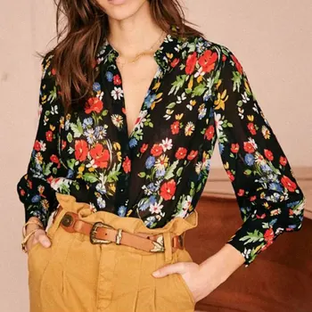 

Women Shirt Floral Daisy Shirt Spring Summer 2020 New