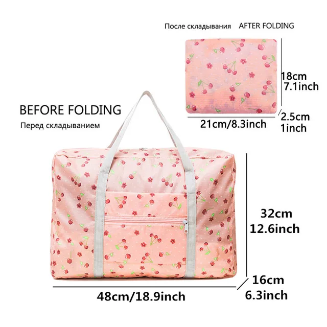 2021 Nylon Foldable Travel Bags Unisex Large Capacity Bag Luggage Women WaterProof Handbags Men Travel Bags Clothing Organizer 3
