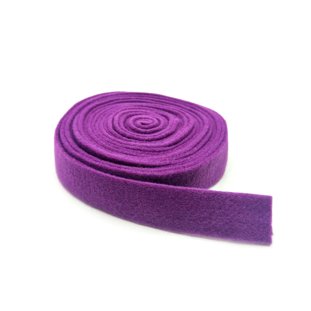 Purple 5 м/3/4/5 см из шерстяной ткани лямки ремня для рождественской елки подарка и бантом венки с лентой поделки своими руками одежда со вставками аппликацией Швейные материалы - Цвет: Purple