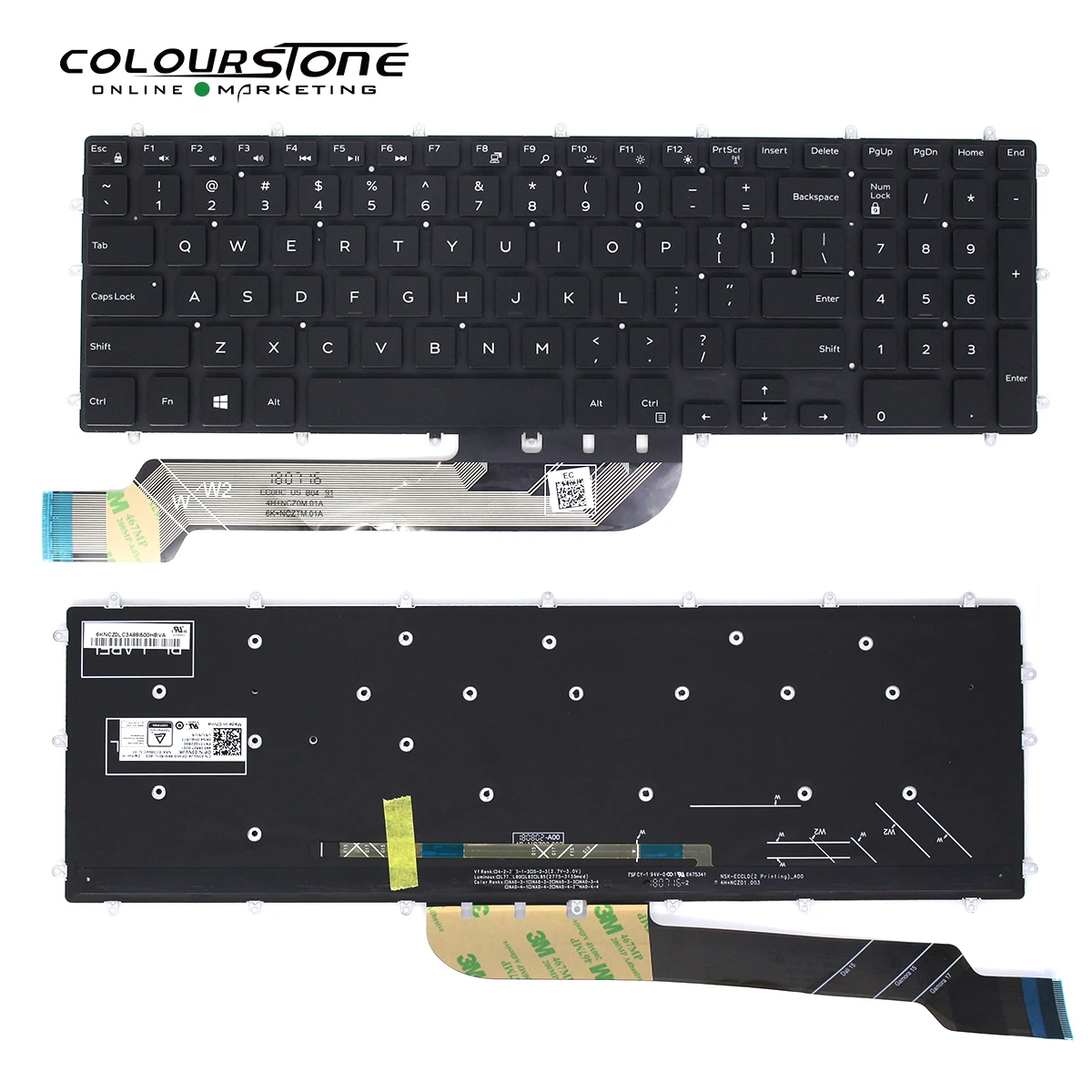Новая клавиатура для ноутбука Dell Inspiron 15 5565 5567 Gaming 7566 7567 17 5765 5767 английская черная |