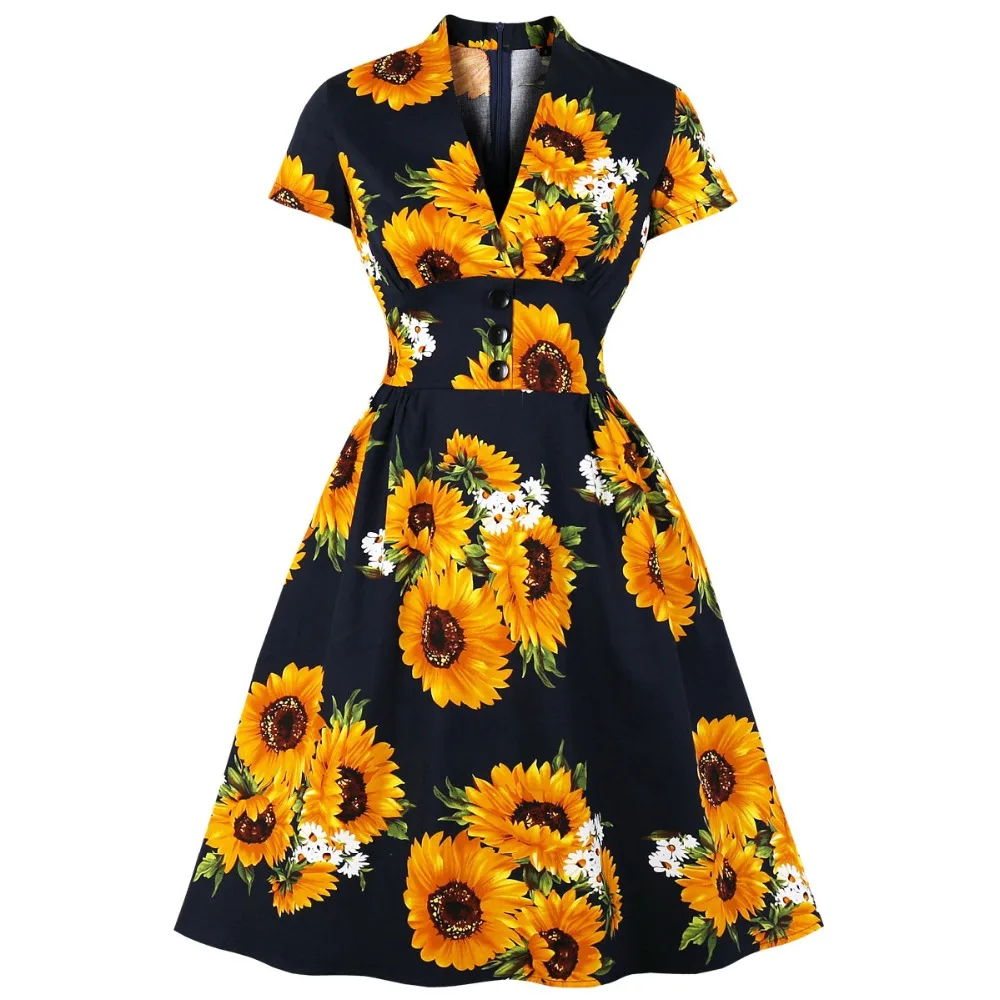 Sunflower vintage dress Clearance
