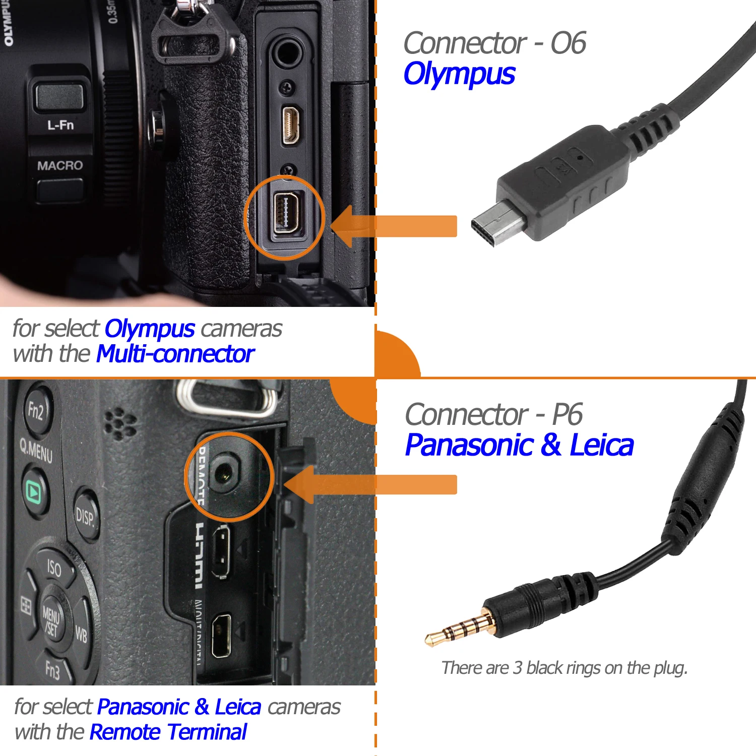 AODELAN 2.5mm Remote Shutter Release Cable for Cameras 2.5mm Sub-Mini Connection