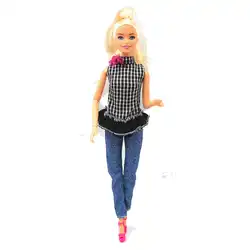 Ensemble de vêtements de poupée Barbie Blyth 1/6 MH CD FR SD Kurhn BJD, haut en jean à la mode rétro, vêtements, accessoires 