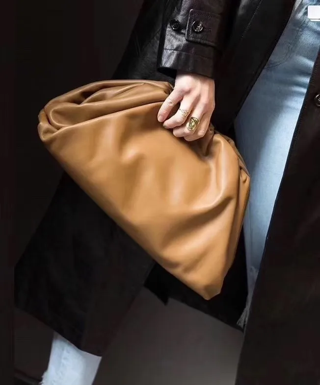 Натуральная кожа облачная сумка мягкая мятая пельмень сумка через плечо роскошные сумки для женщин дизайн для высокого качества