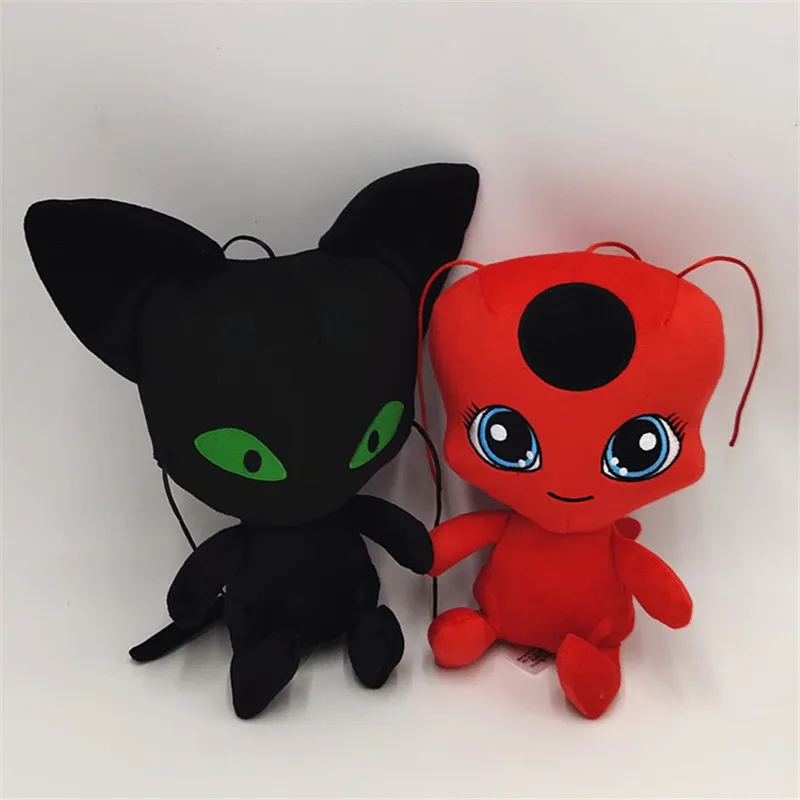 

Popular Cartoon Cute Anime Ladybug Children plush stuffed toys dolls soft filled cartoon anime plush toys gifts for Children