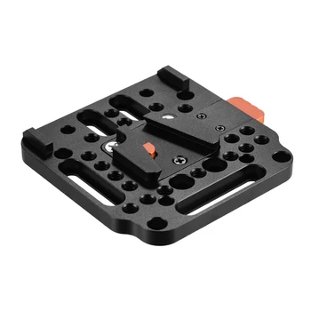 

V-Lock Quick Release Plate Aluminum Alloy 1/4 Inch M3 M4 Countersink 1/4 Inch Thread for V-Mount Battery