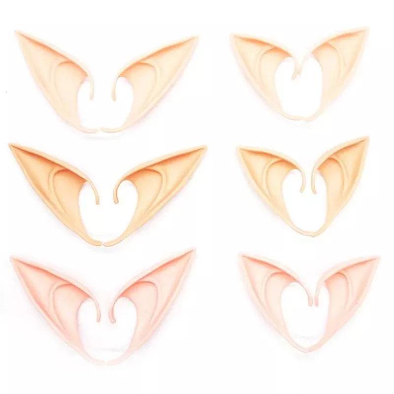 1 пара Хэллоуин Латекс Elf Ears High симулятор мягкая безвредные накладные ушки