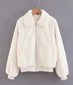 1 Женская одежда мех ягненка куртка на молнии Женская куртка женская Casaco Feminino Jaqueta Feminina пальто Женская - Цвет: 1