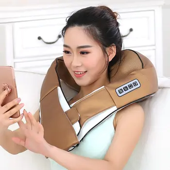 

Naipo Shiatsu Back and Neck Massager with Heat Deep Kneading Massage for Neck Back Shoulder Foot and Legs Use at Home Car