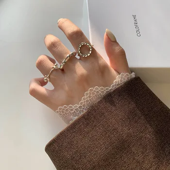 

Silvology 925 Sterling Silver Openwork Geometry Rings Simple Elegant Stylish Japan Korea Design Rings for Women Festival Jewelry