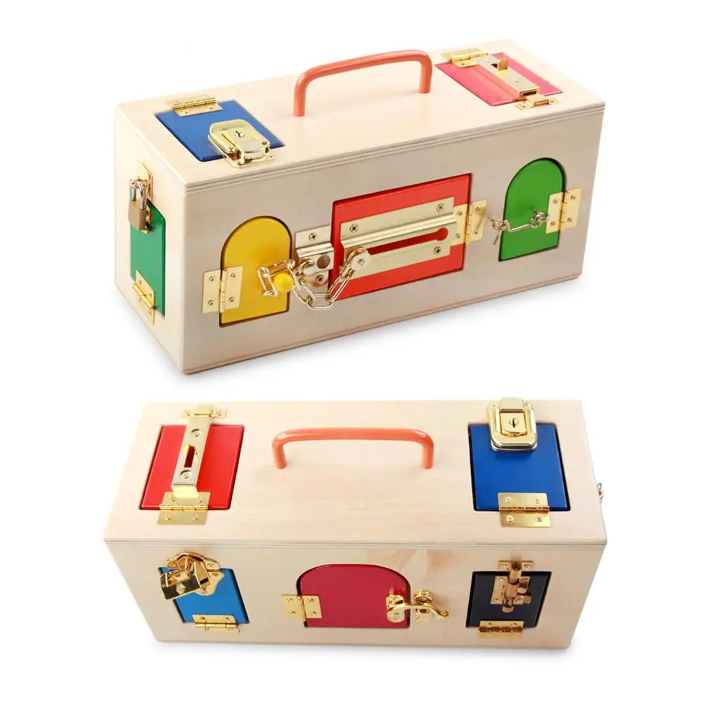 

Montessori Teaching Aids Montessori Children Early Education Educational Toys Intellectual Lock Science Lock Box Toy