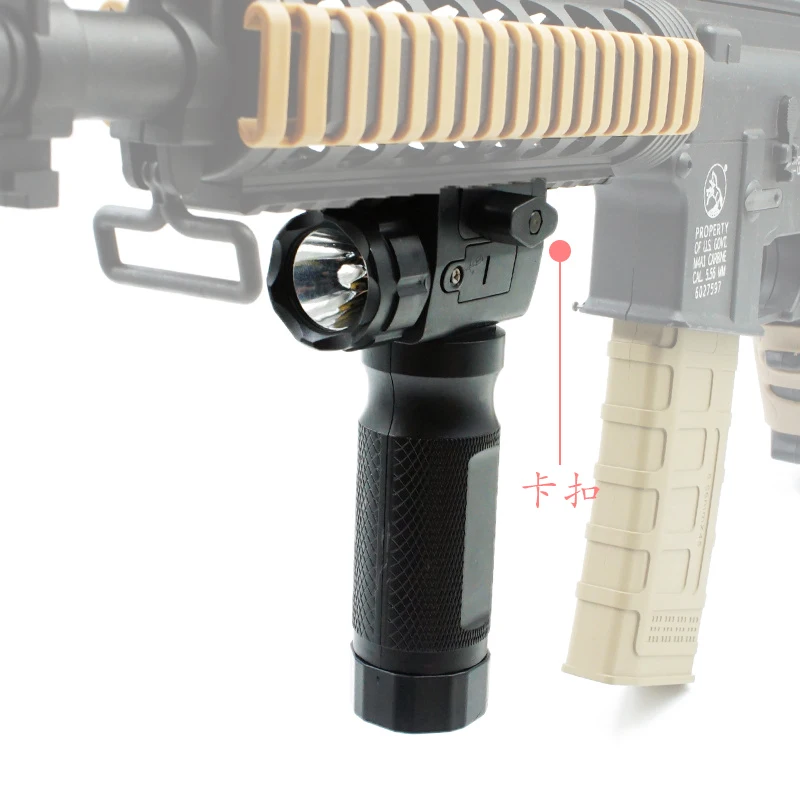 

Tactical Front Grip Leading Star Ultra-Compact Flashlight With 90 Degree Offset Rail Mount Detachable Remote Pressure Switch