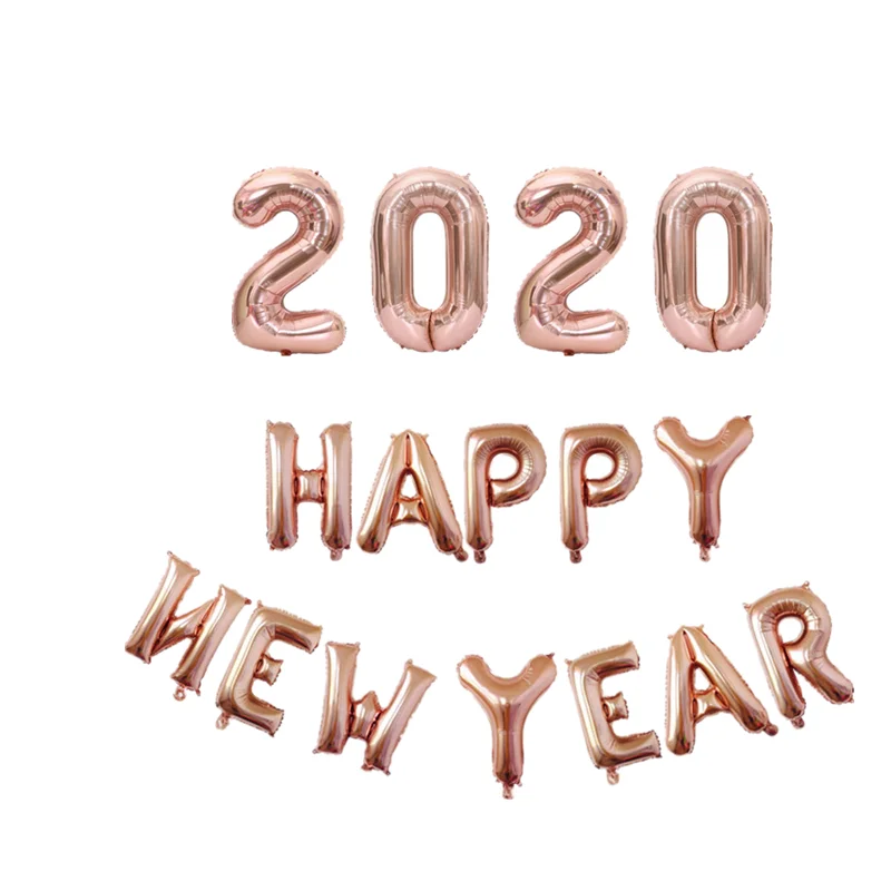 Цифры воздушный шар 2020 буквы с Новым Годом Украшения Из Фольги воздушные шары