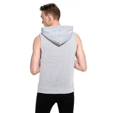 MEN'S Wear Outer Mold Autumn And Winter Creative-Men Hooded Pullover Pocket Vest Waistcoat M20