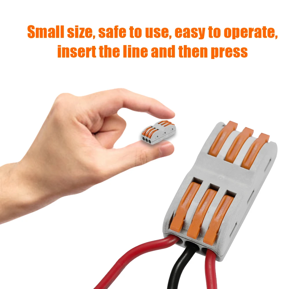 

9pcs 6-Way Flame Retardant Cable Connector Box Set Universal Fast Electric Wire Connectors Kit Quick Install Terminals