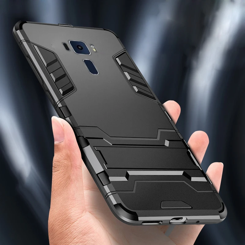Чехол для Asus Zenfone 3 ZE552KL пластиковый гибридный защитный чехол с подставкой ZE ZE552 552