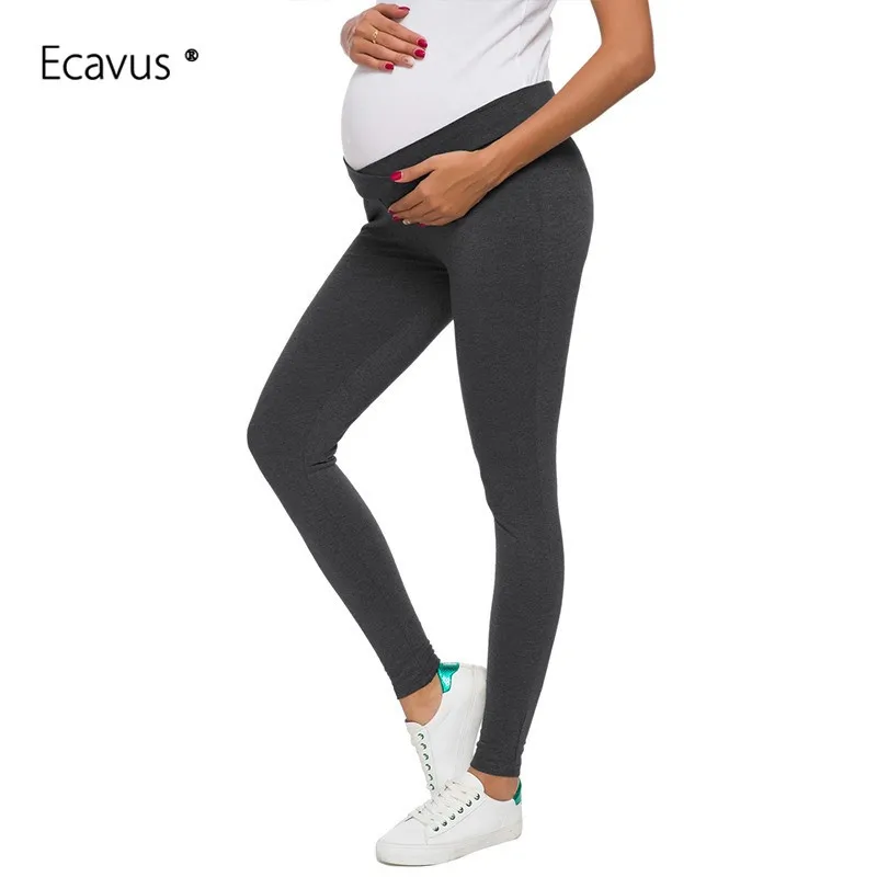 Штаны для беременных, Эластичные Обтягивающие джинсы с открытой щиколоткой для беременных, леггинсы с высокой талией, Мягкие штаны для тренировок