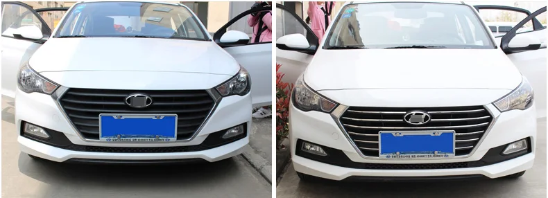 Lsrtw2017 для hyundai Solaris Verna автомобильный передний Groll средняя сетка Отделка Декоративные аксессуары для интерьера молдинги