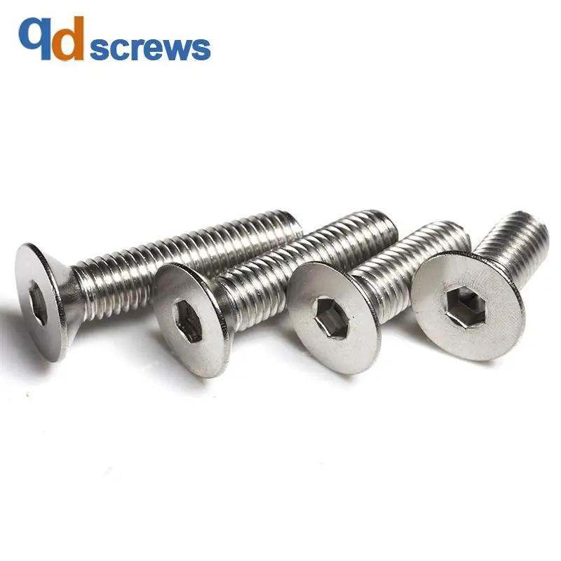 

304 M8 flat countersunk head inner hexagon stainless steel screw bolt DIN7991