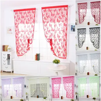 

Butterfly Lace Curtain Colorful Korean Curtains High Quality Durable Washable Curtain For Bedroom