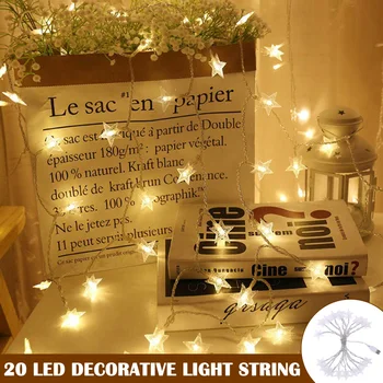 

2019 New product 20LEDs Star Fairy String Lights Outdoor Garden Wedding Party DIY Light String L9 #2