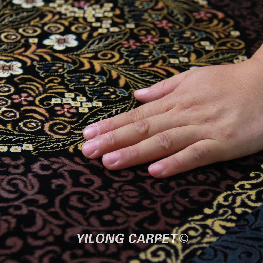 Yilong 3'x4. 5' персидские ковры ручной работы Синий изысканный Ирана шелка Ковры (qzt13a3x4.5)