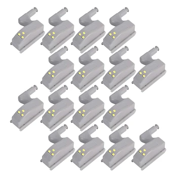 

16Pcs Hinge LED Sensor Light for Kitchen Cabinet Cupboard Closet Night Lights, Living Room/Bedroom/Wardrobe Night Lights