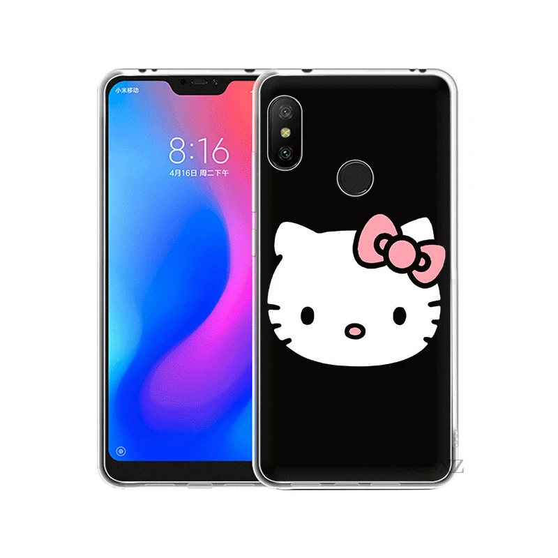 Мобильный чехол для телефона для Xiaomi mi 5 5S 6 mi x 2S 8 A1 A2 5X 6X Lite F1 9 9T MAX 3 A3 Pro CC9 CC9E прекрасный розовый рисунок «Hello Kitty»