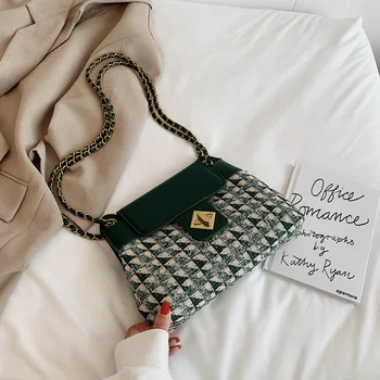 

Louis Brand Crossbody Bags for Women 2020 Winter Luxury Handbags Designer Small Women PU Messenger Bags Wool Bolsa Feminina