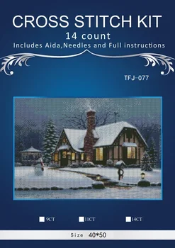 

new Embroidery Counted Cross Stitch Kits Needlework - Crafts 14 ct DMC DIY Arts Handmade Decor - Night street