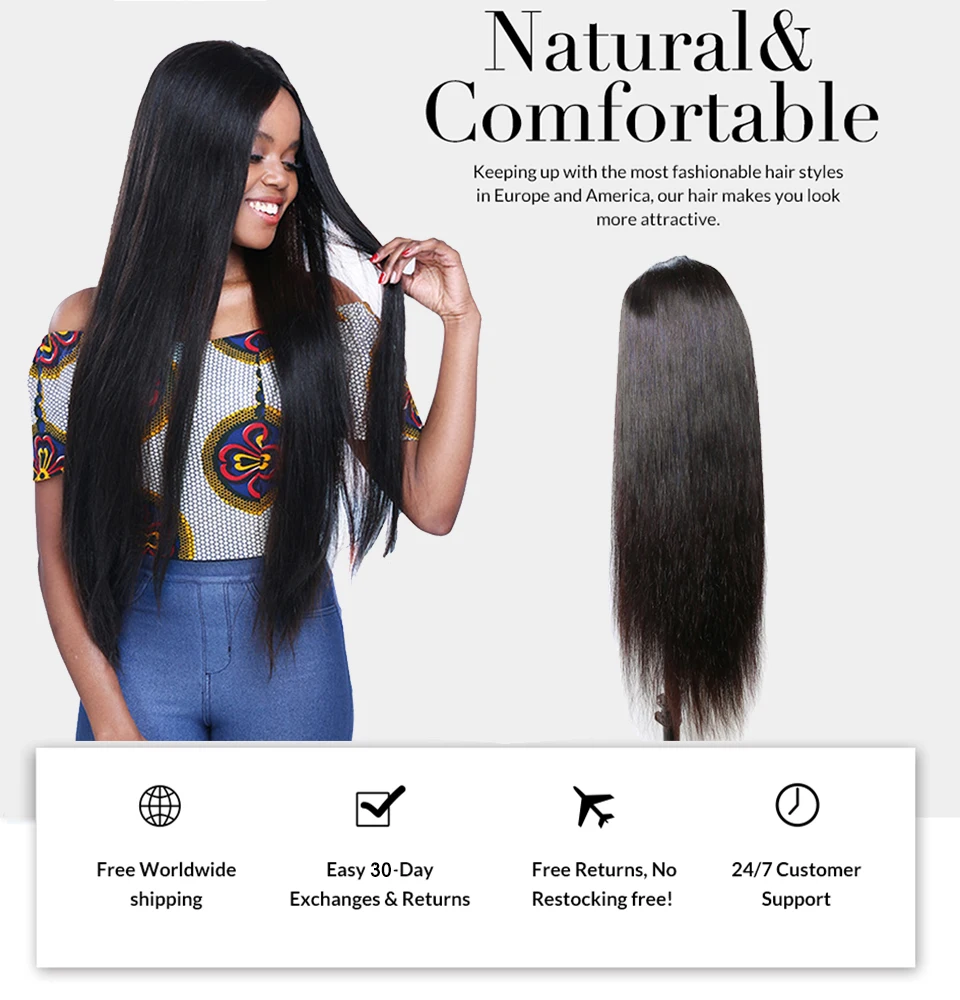 Human Hair Wigs 13X4 lace Pre plucked hairline with baby hair