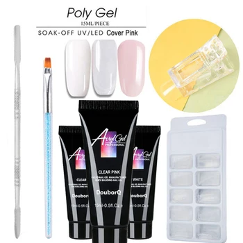 

5pcs/set Nail Extend Builder Remover Slip Solution Nail Art Design Acrylic French Nail Tip Gum Jelly Slip