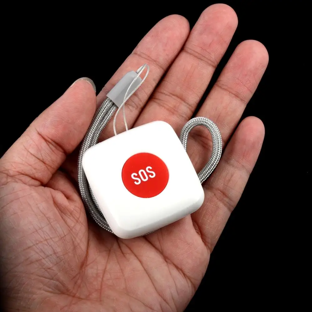 Medical Alert Button Emergency alarm button Mini Tuya ZigBee SOS Button Sensor Alarm Elderly Alarm Push Waterproof Emergency Panic Button Smart Home Security System