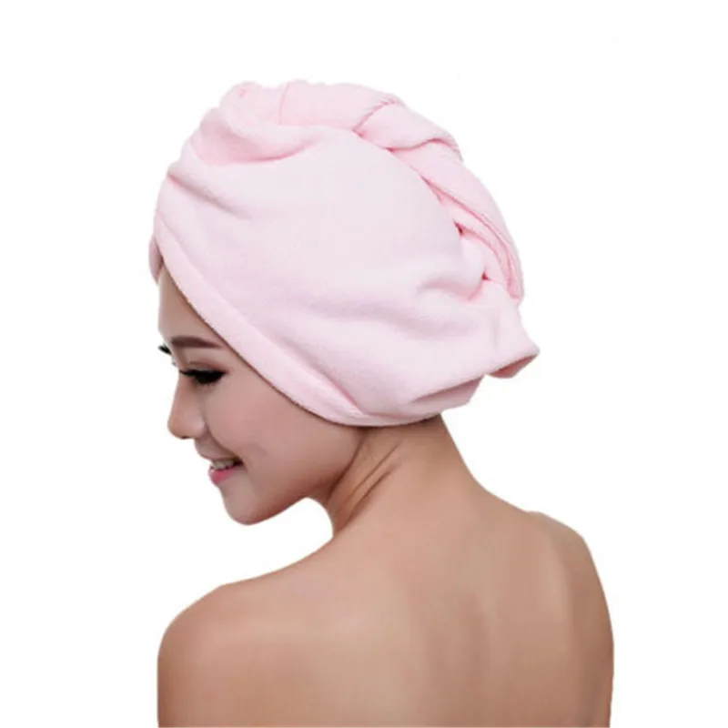 Details about   EE_ Girl's Hair Towel Drying Hat Bath Turban Cap Bowknot Soft Coral Velvet Serap 