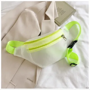 

Fanny Pack Women Laser Transparent Bag Clear Travel Waist Bags Casual Style Hip Bag for Beach Party