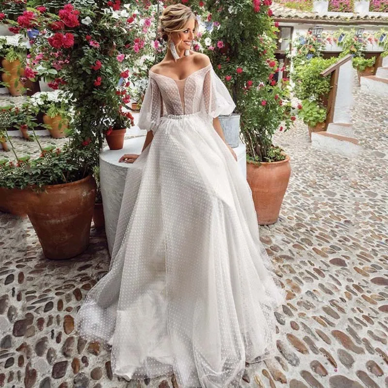 Вечернее платье в стиле бохо с открытыми плечами и коротким рукавом, vestidos de fiesta de noche Bohomian, свадебные вечерние платья