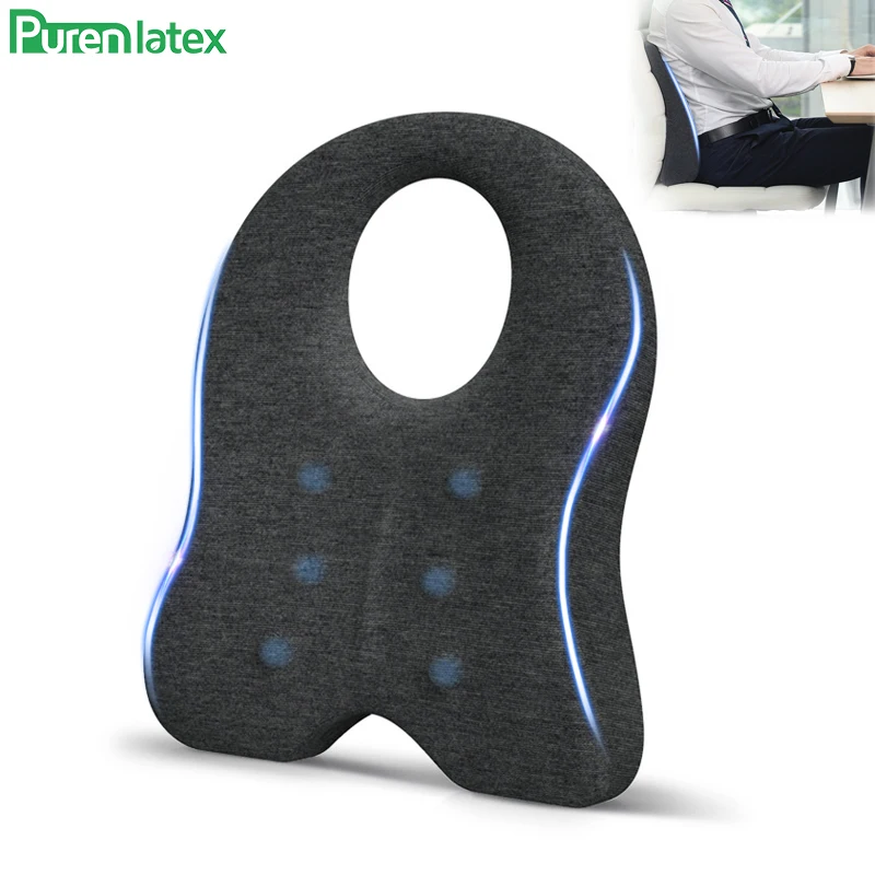 PurenLatex Lumbar Support Pillow Coccyx Cushion Orthopedic Pad Memory Foam for Help Relieve Lower Back Pain and Improves Posture | Дом и сад
