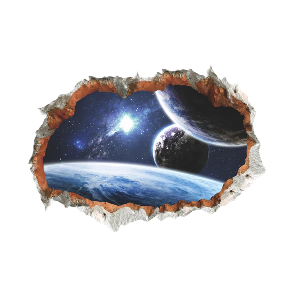 Easy Apply Diy Home Outer Space Decoration Wall Sticker Art Office