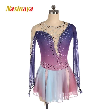 

Nasinaya Figure Skating Dress Customized Competition Ice Skating Skirt for Girl Women Kids Performance Gymnastics Classy