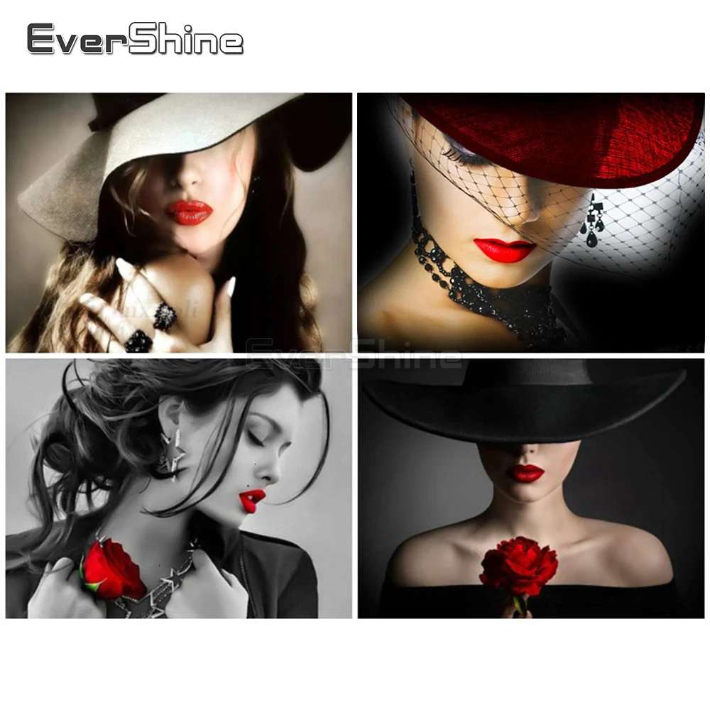 EverShine 5D алмазная вышивка полная выкладка девушка мозаика картины стразами